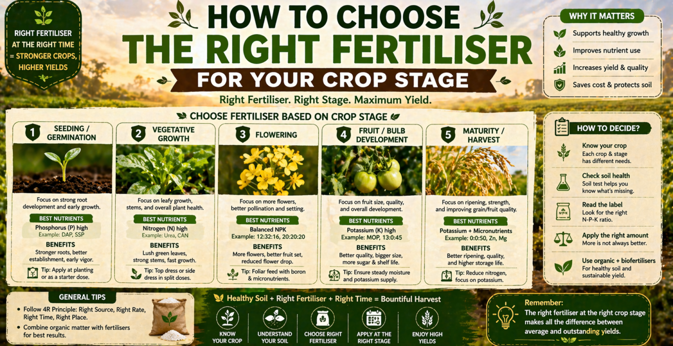 How to choose the right fertiliser for your crop stage