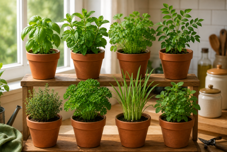 Kitchen Herb Shelf 8 Herbs That Thrive Indoors