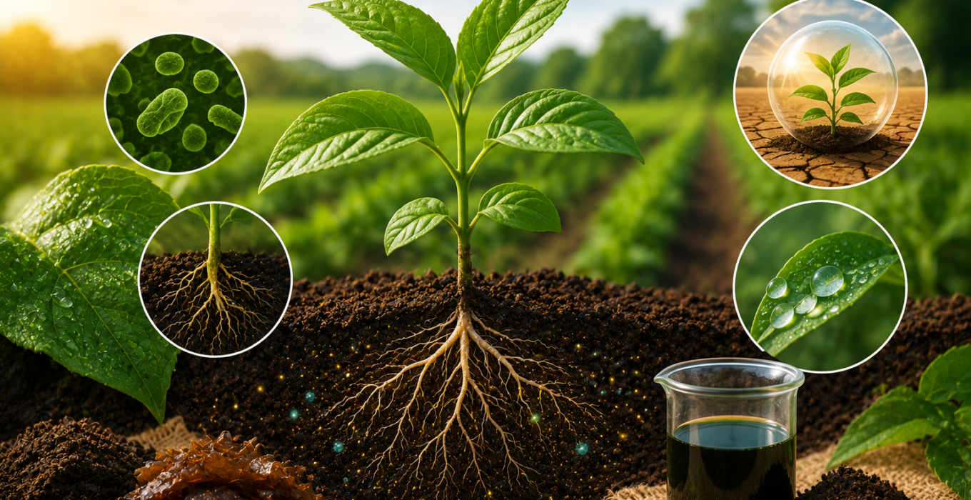 Role of Biostimulants in Crop Growth and Stress Management