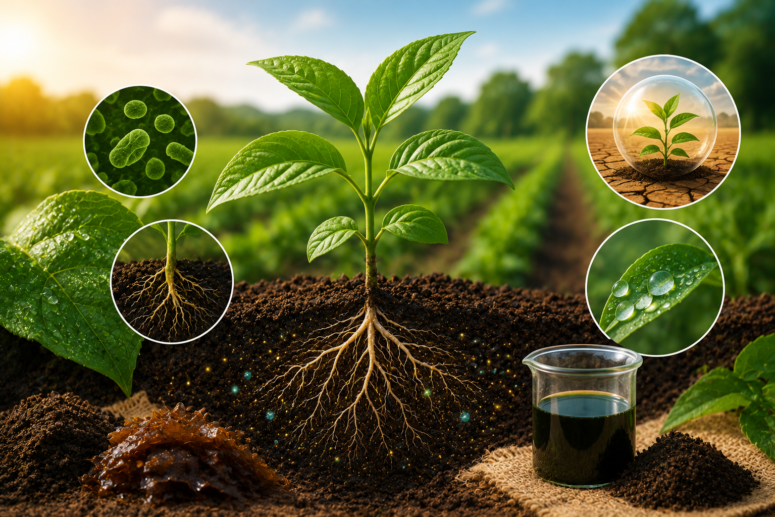 Role of Biostimulants in Crop Growth and Stress Management